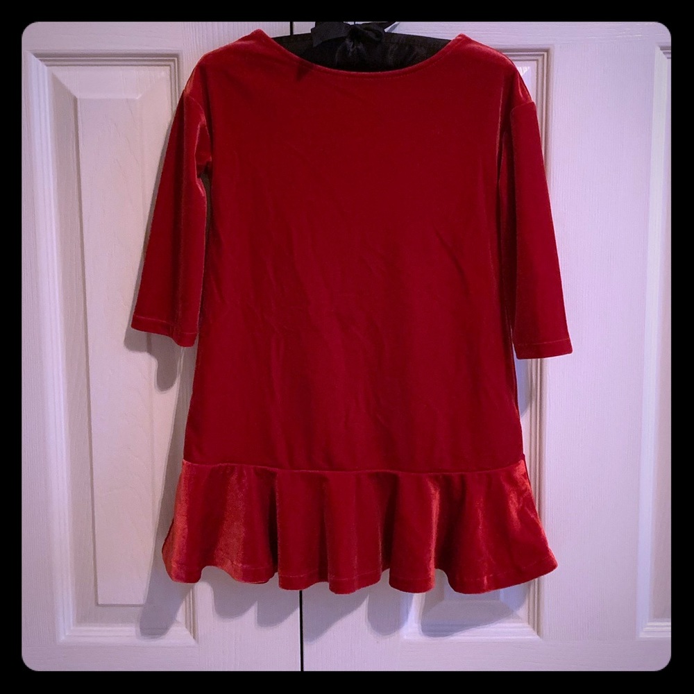 Girls Lands’ End Red Velvet Dress